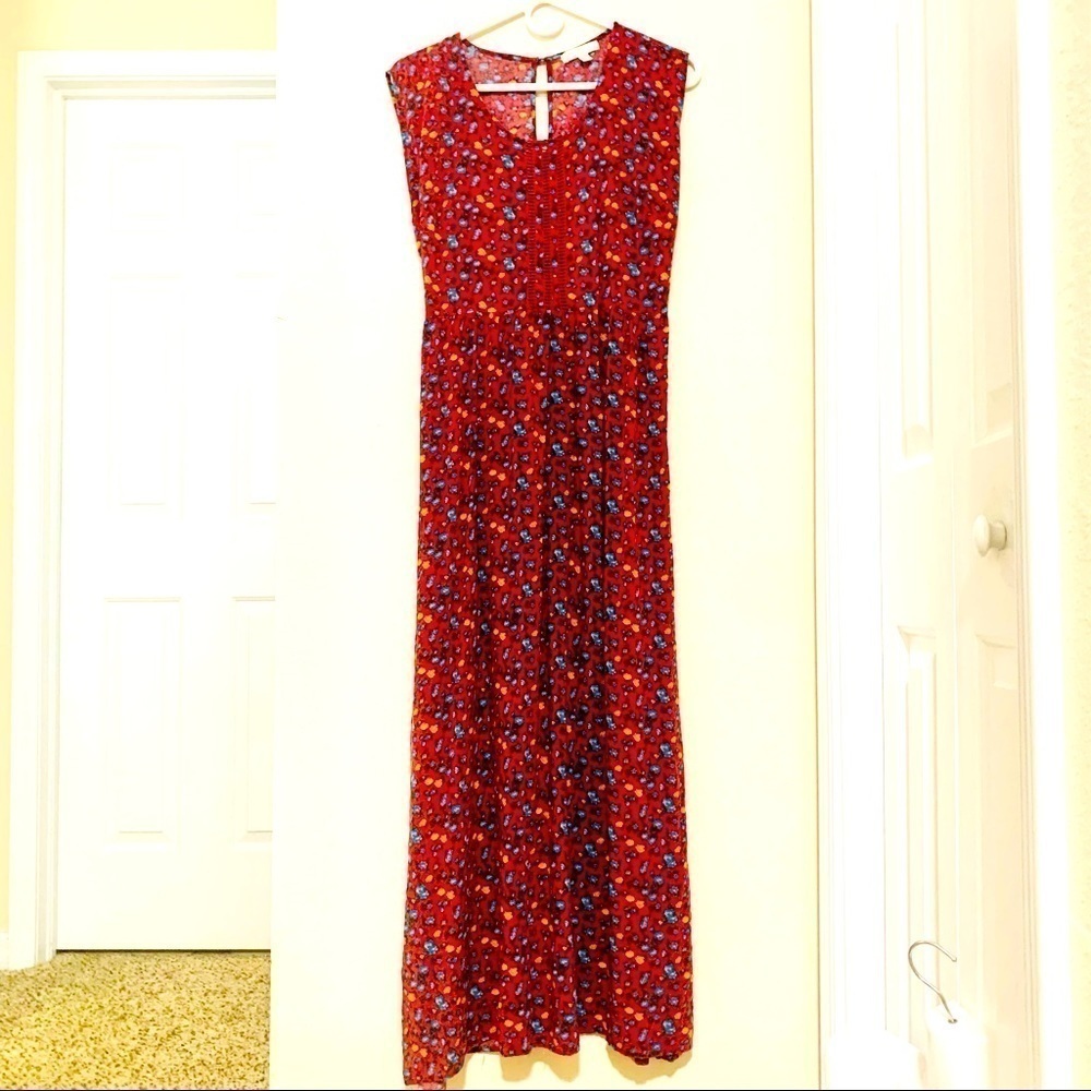 LOVE FIRE Boho Prairie Vintage Style Dress Floral